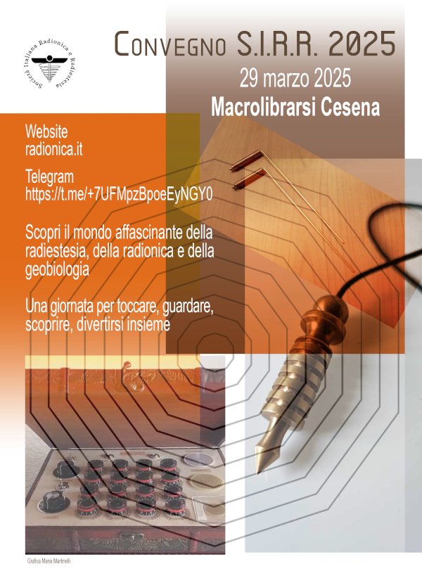 Locandina convegno radiestesia marzo 2025